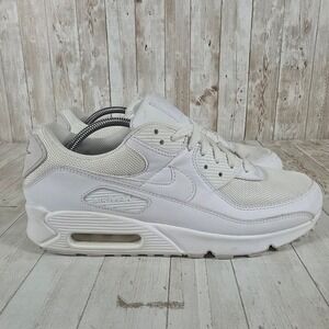 Nike Air Max 90 Mens White White Sneakers CN8490-100 Size 11
